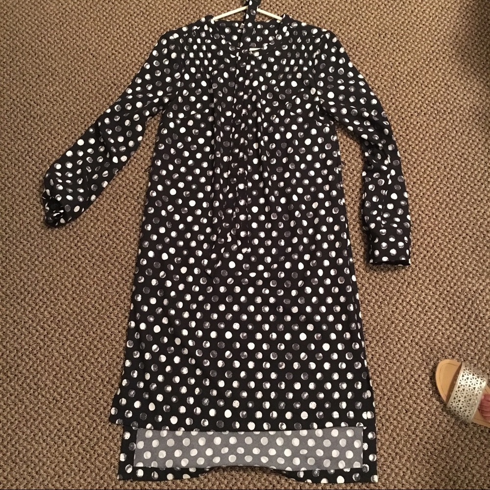 XS Polka Dot Long Sleeve Dress